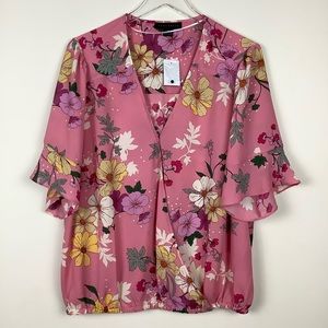 Sanctuary Pink Floral. Blouse